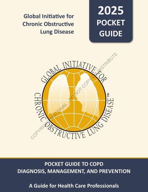 POCKET GUIDE TO COPD DIAGNOSIS, MANAGEMENT AND PREVENTION - GOLD GUIDE 2025