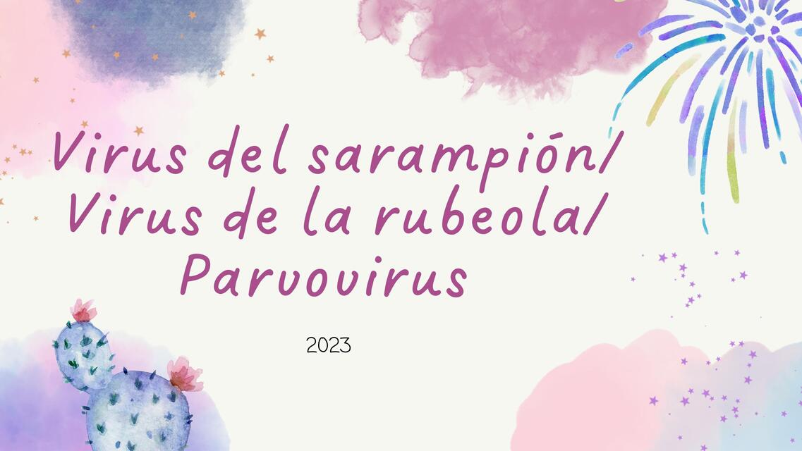 V del sarampión rubeola y parvovirus