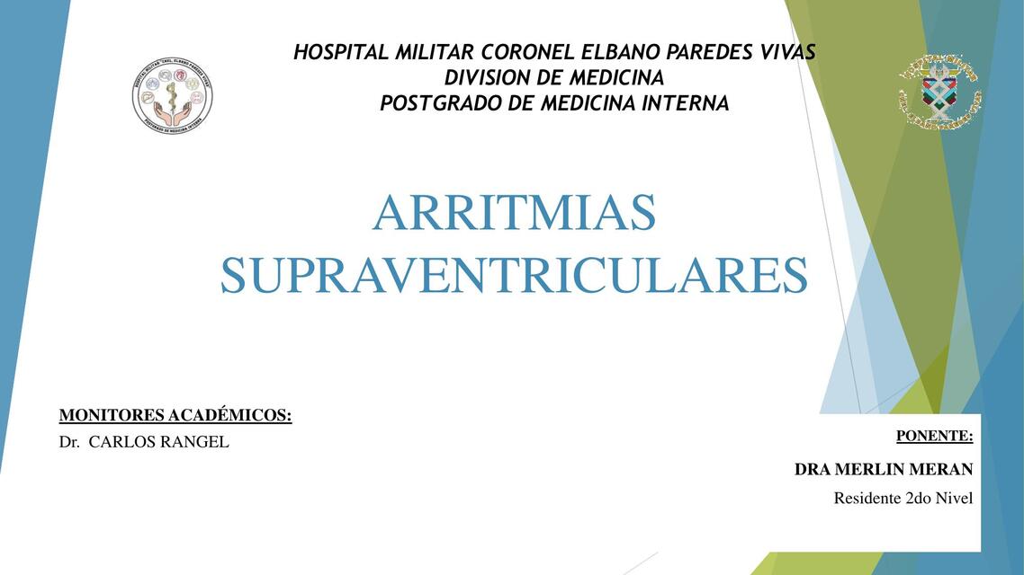 SEMINARIO ARRITMIAS SUPRAVENTRICULARES