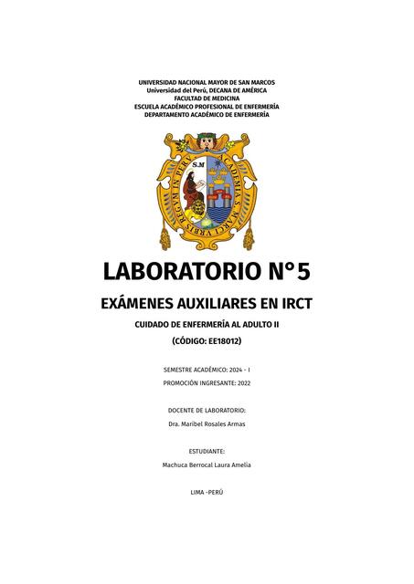 EXÁMENES AUXILIARES EN IRCT