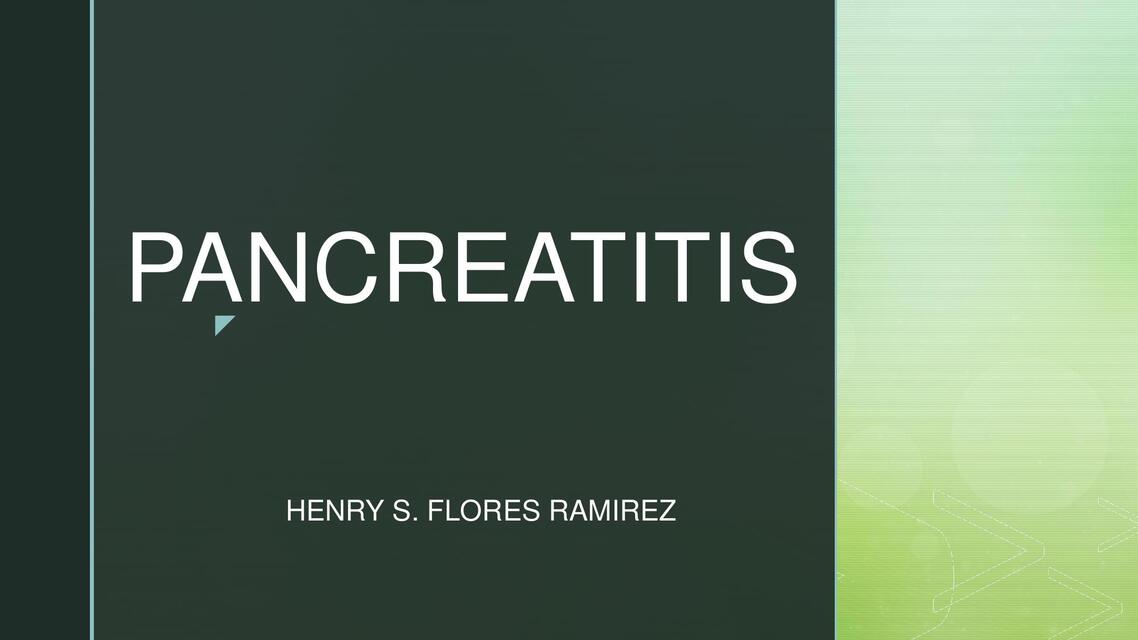 PANCREATITIS AGUDA