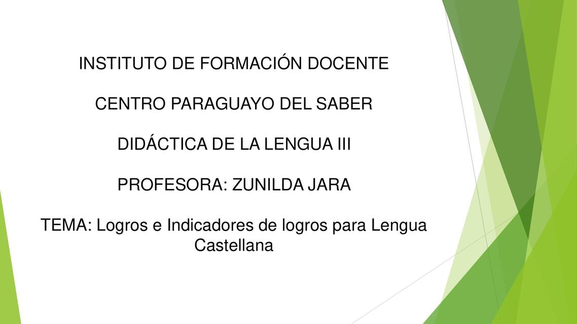 Logros e Indicadores de logros para Lengua Castell