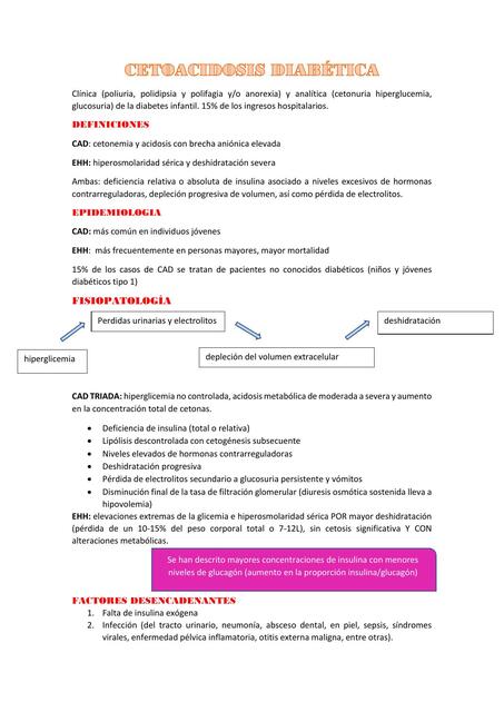 CETOACIDOSIS DIABeTICA RESUMEN