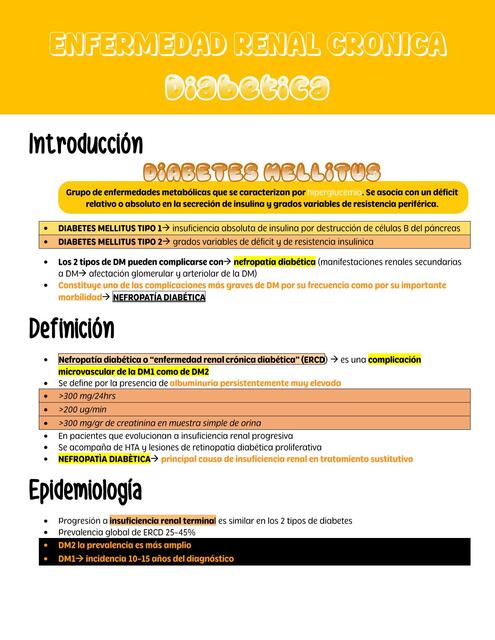 ENFERMEDAD RENAL CRÓNICA diabética