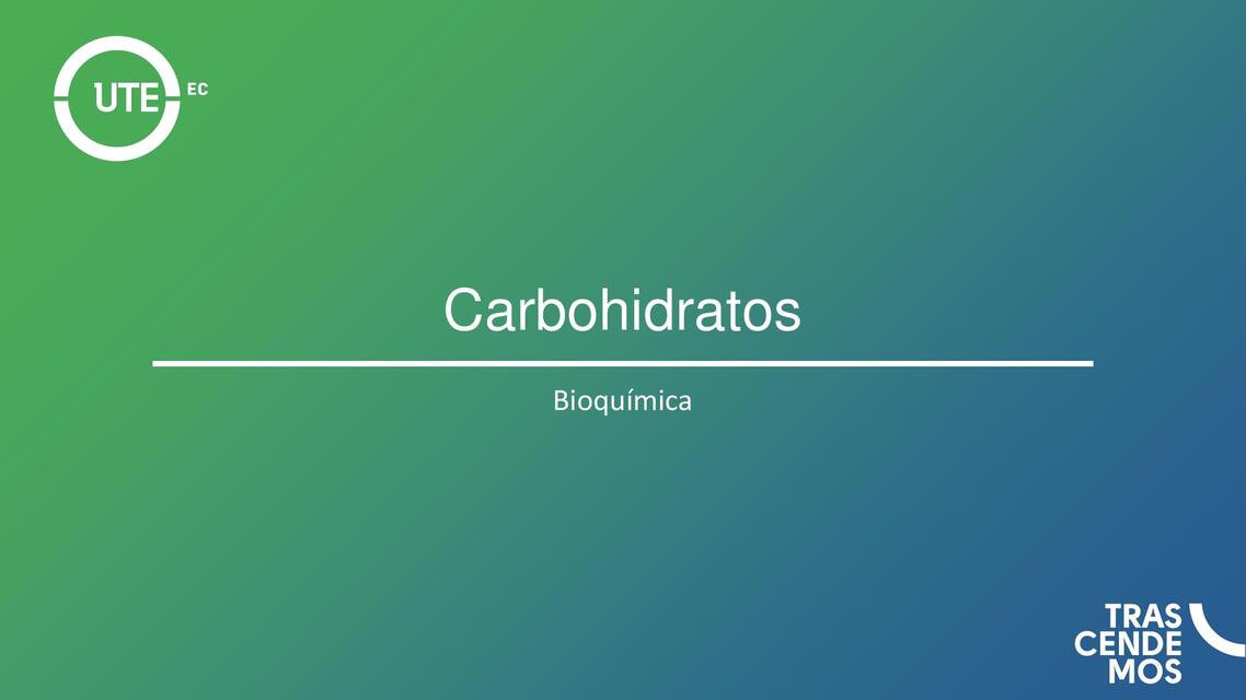 Clase 5 Carbohidratos