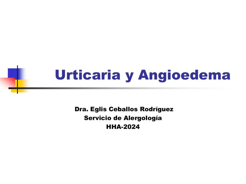 Urticaria Crónica