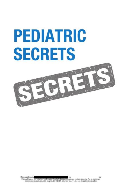 Pediatric Secrets 7 edition