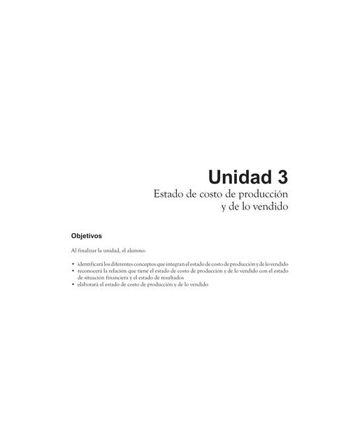 Estado de costo de producción y de lo vendido