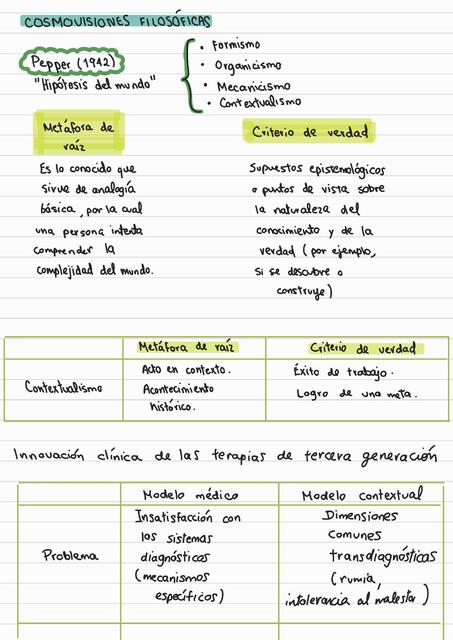 Introducción a las terapias contextuales - bases filosóficas