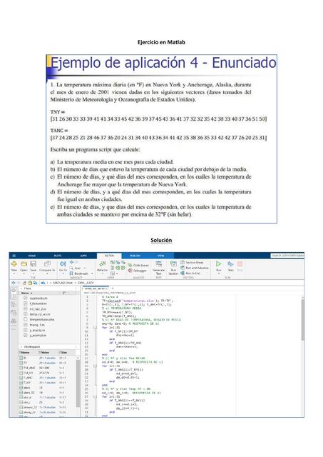 Ejercicio en Matlab-Temperatura