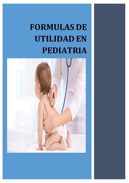 Manual Formulas Útiles en Pediatría