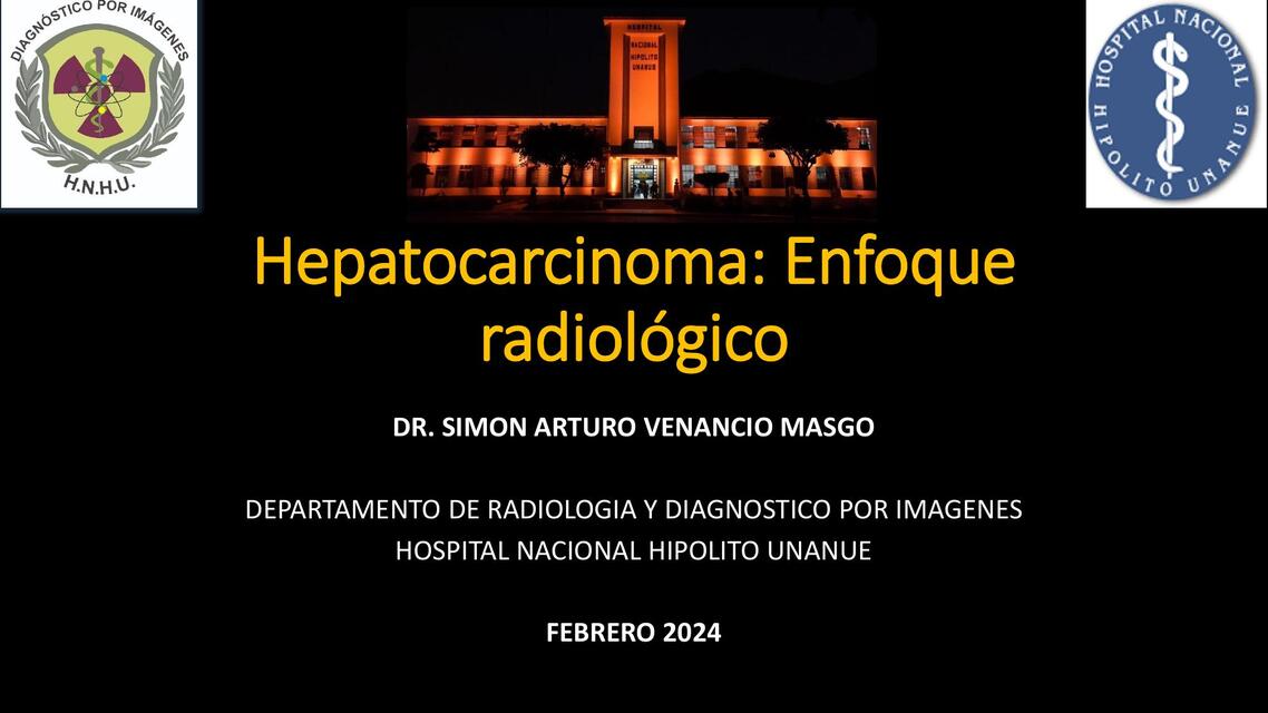 IV 6 HEPATOCARCINOMA ENFOQUE RADIOLÓGICO