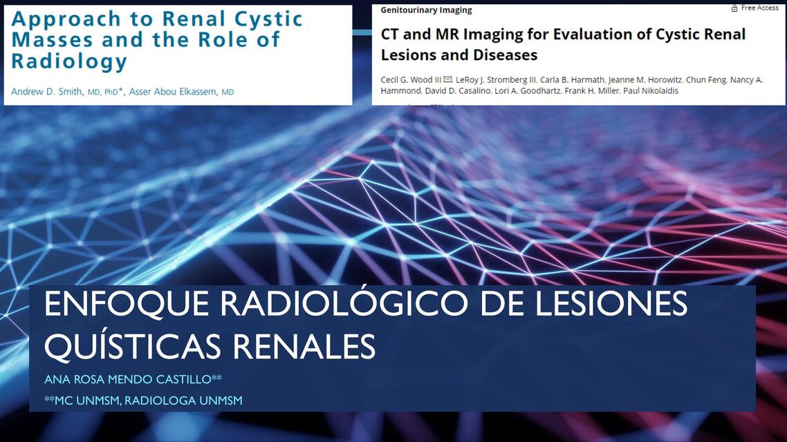 LESIONES QUISTICAS RENALES