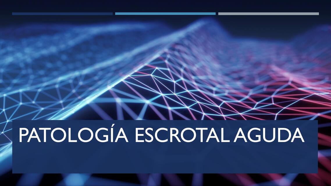 PATOLOGÍA ESCROTAL AGUDA