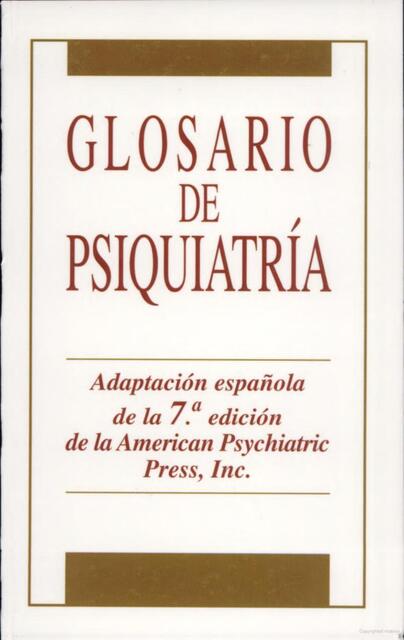 APA LIBRO 7 ed Glosario de Psiquiatría