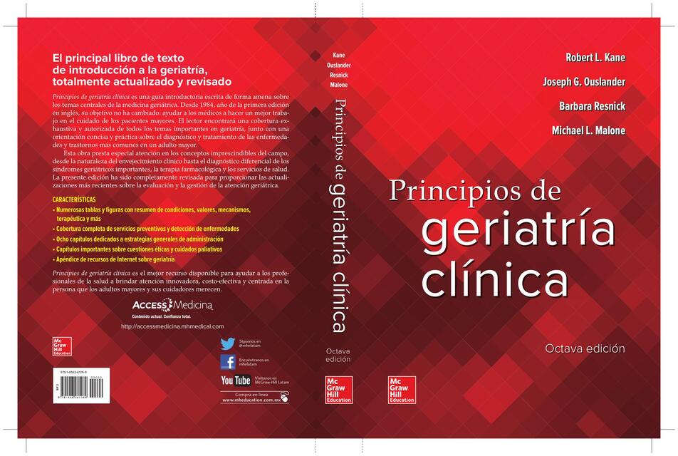 Kane LIBRO Principios de geriatría clínica