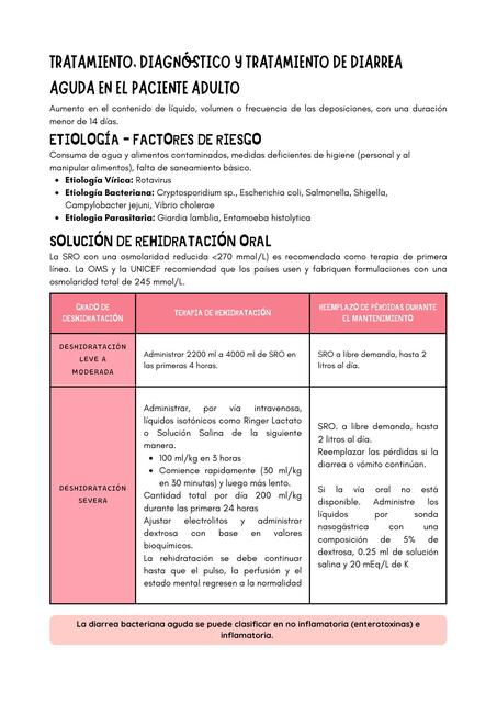 DIARREA AGUDA EN EL PACIENTE ADULTO