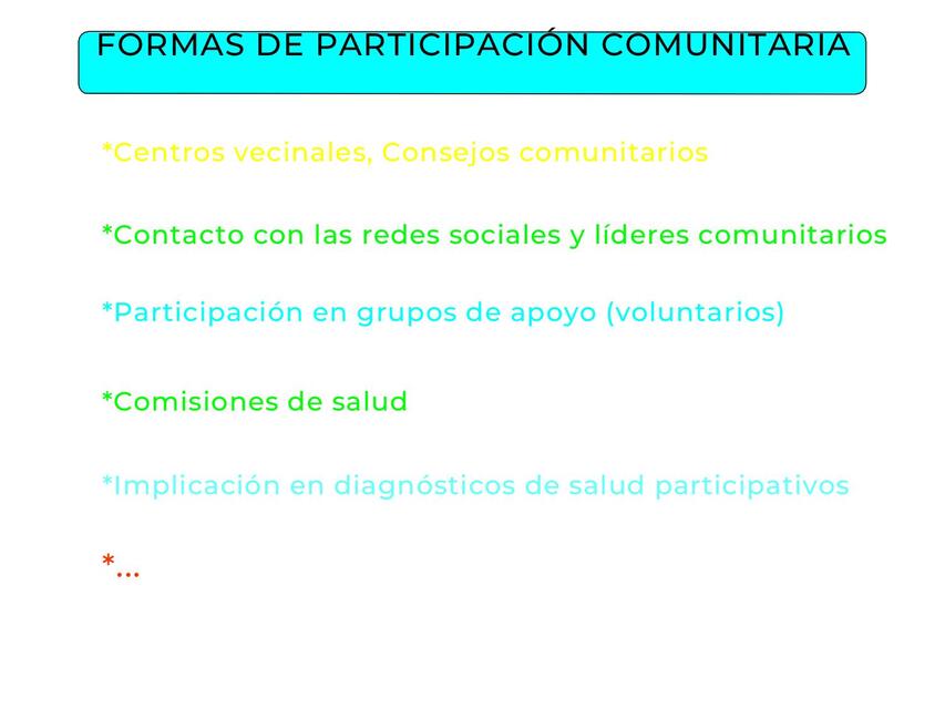 FORMAS DE PARTICIPACIÓN COMUNITARIA- part 6