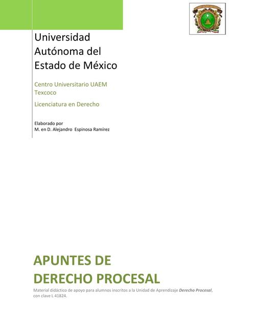 APUNTES DE DERECHO PROCESAL