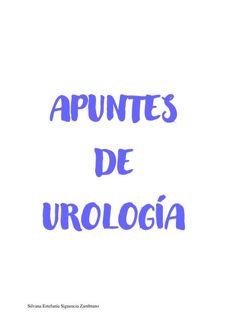 Urologis Resumen