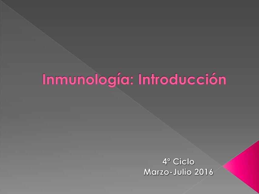 Introducción a la Inmunología