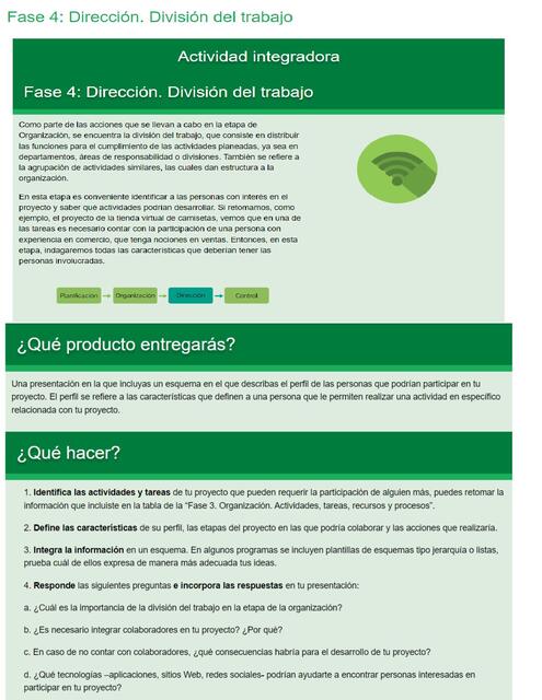 Fase 4 división del trabajo Prepa en Linea