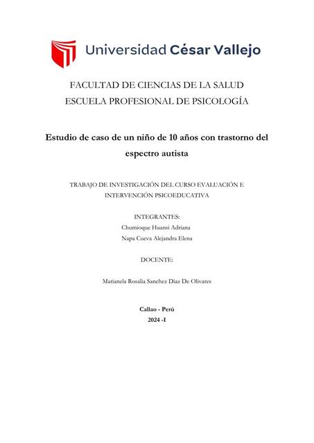 evaluación e intervención psicoeducativa