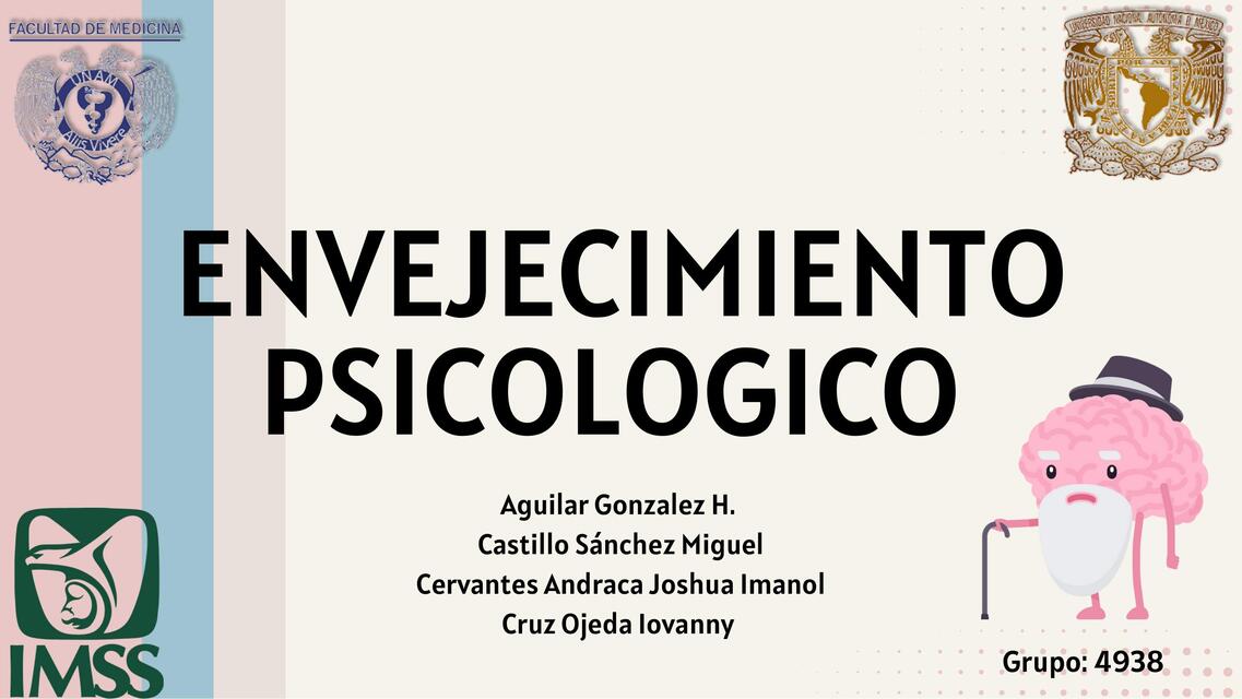 Envejecimiento psicologico en el adulto mayor