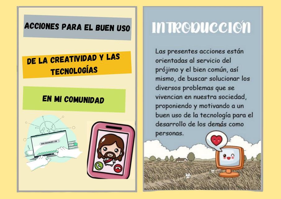 Acciones para el buen uso de la creatividad y las tecnologías