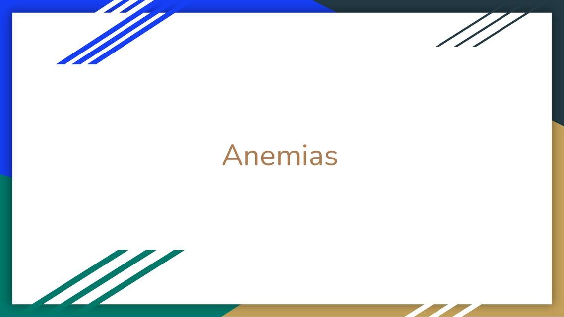 Anemias