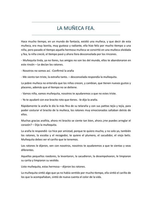 LA MUÑECA FEA | Josue David | uDocz
