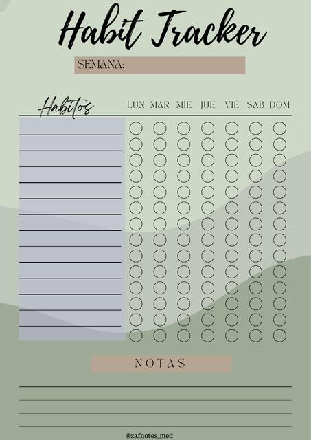 Habit tracker gris