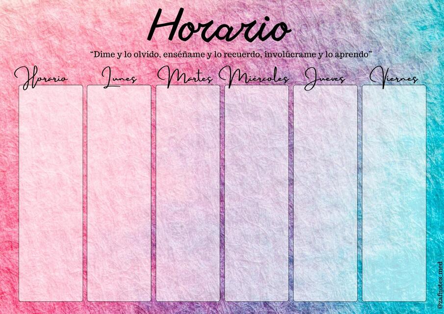 Horario unicornio