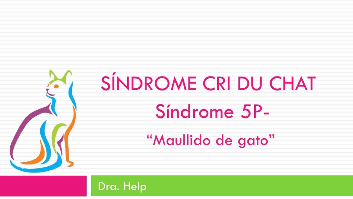 Síndrome 5p genética