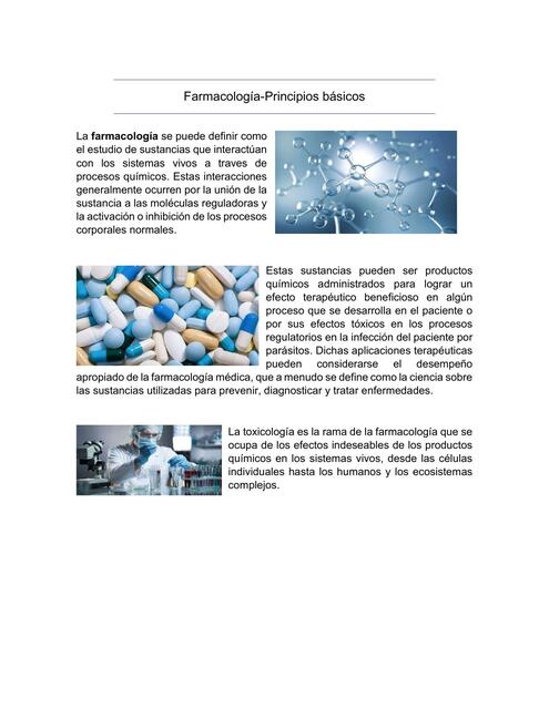 FARMACOLOGIA PRINCIPIOS BASICOS