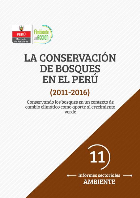 11 La conservación de bosques en el Perú