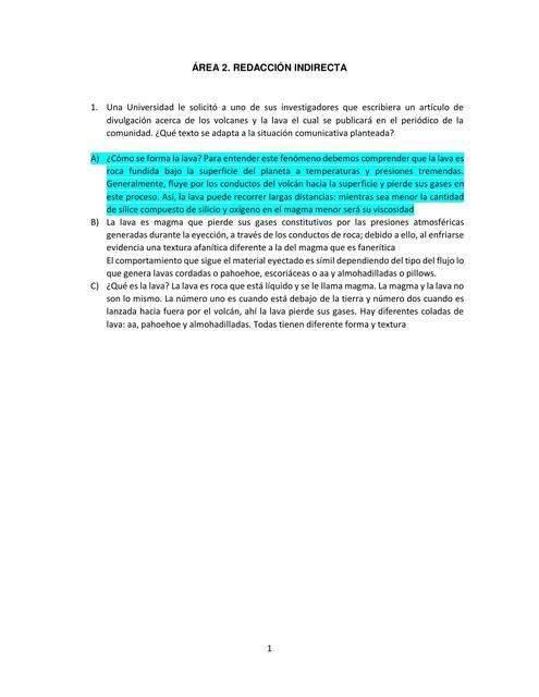 3 Examen redacción indirecta