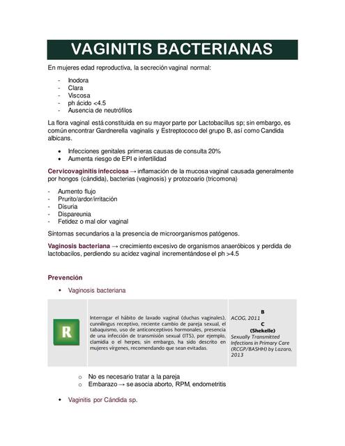 Vaginitis Bacterianas