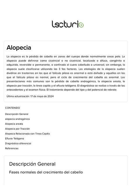 Dermatología lecturio Alopecia Lecturio