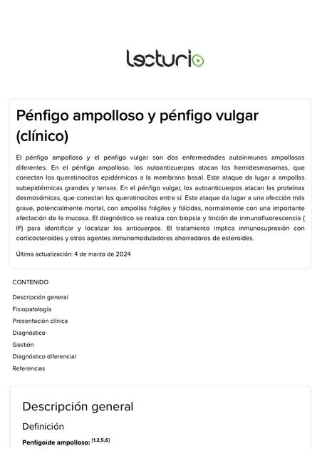 Dermatología lecturio Bullous Pemphigoid and Pemph