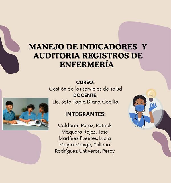 MANEJO DE INDICADORES Y AUDITORIA REGISTROS DE ENF