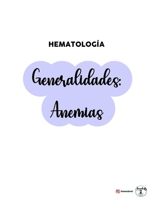 Anemia generalidades