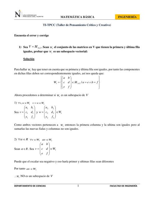 Taller de Pensamiento Crítico y Creativo - MATBA