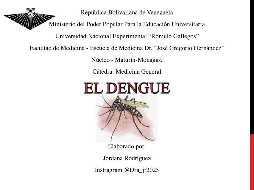 CADENA EPIDEMIOLÓGICA EL DENGUE