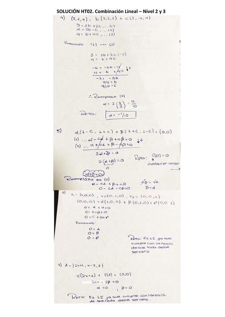 Solución HT02. Combinación Lineal - MATBA