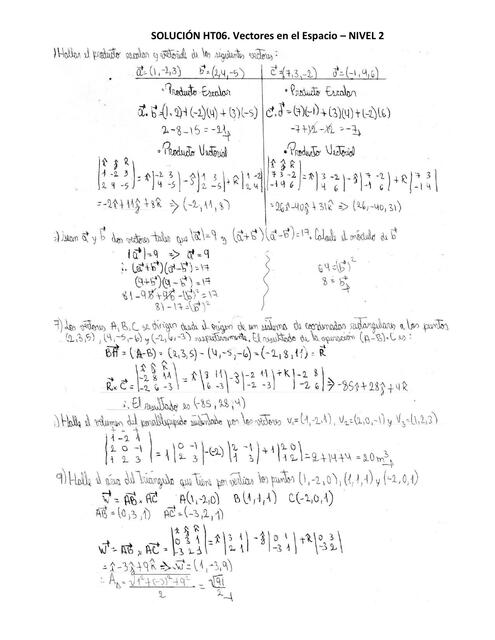 Solución HT06. Vectores en el Espacio - MATBA