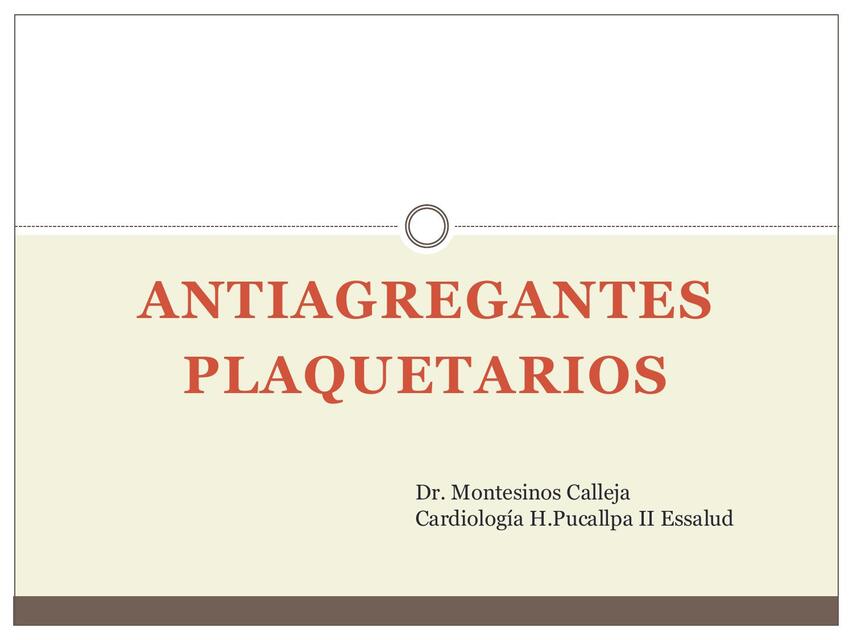 Antiagregantes