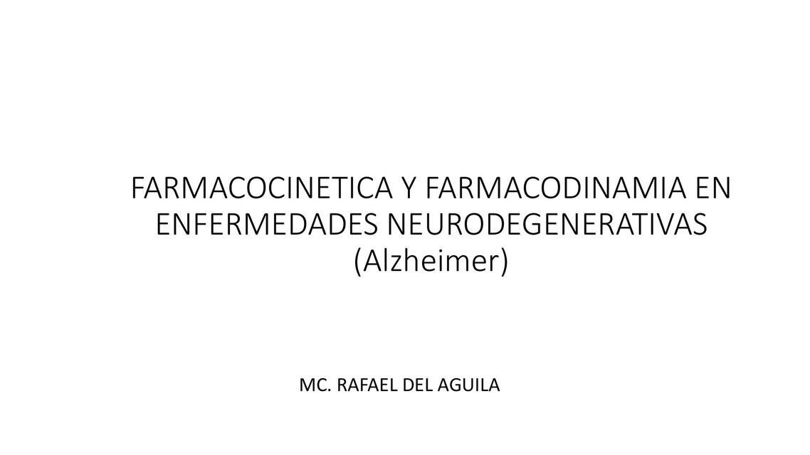 farmacodinamia de alzheimer