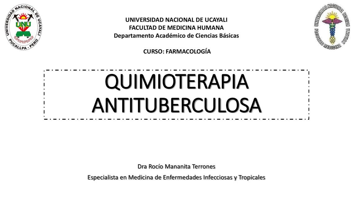 QUIMIOTERAPIA ANTITUBERCULOSA