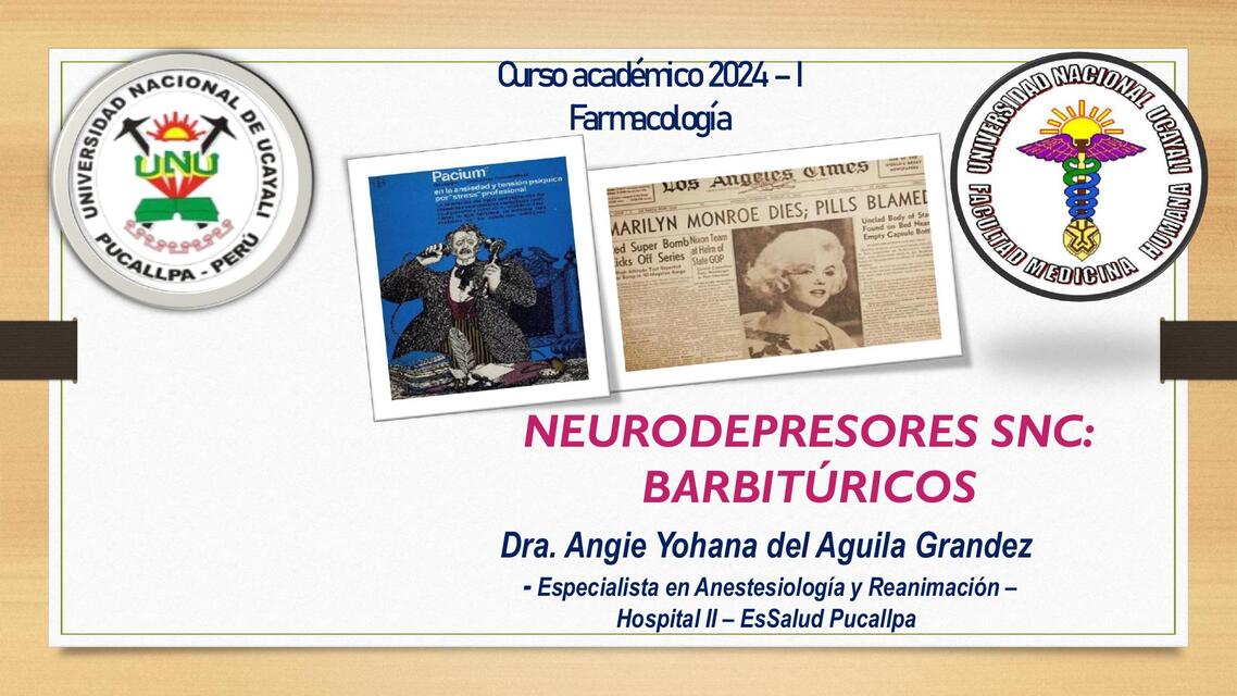 NEURODEPRESORES BARBITURICOS